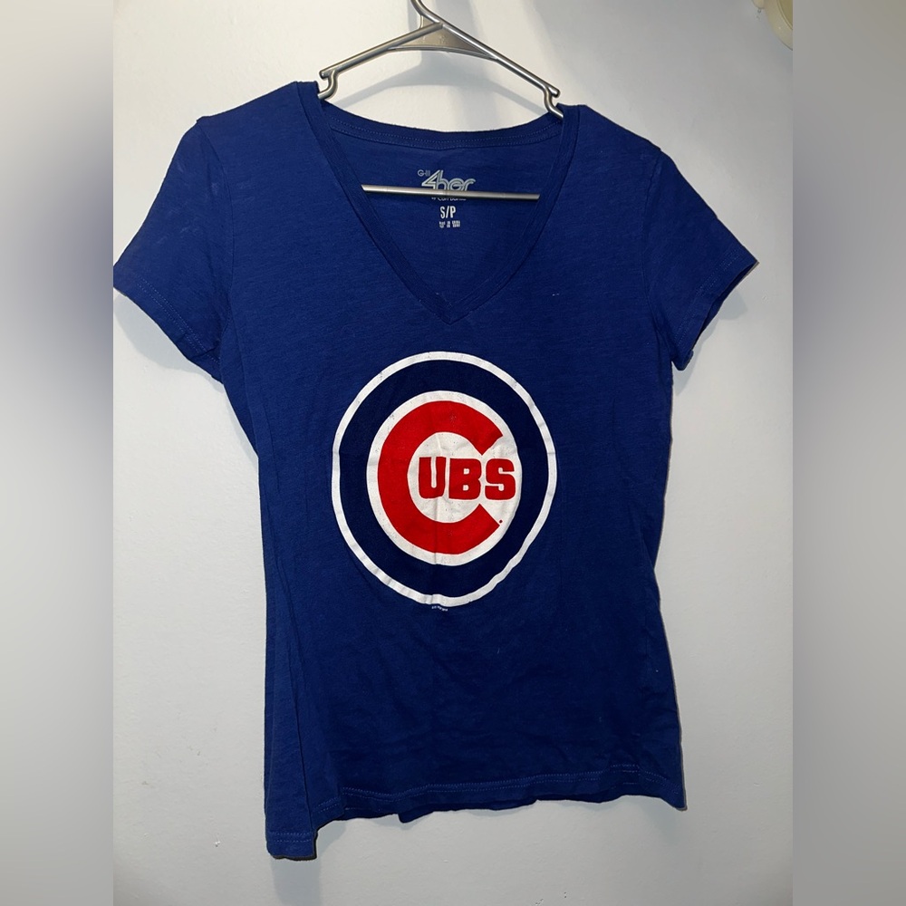 Chicago Cubs Short Sleeve V Neck